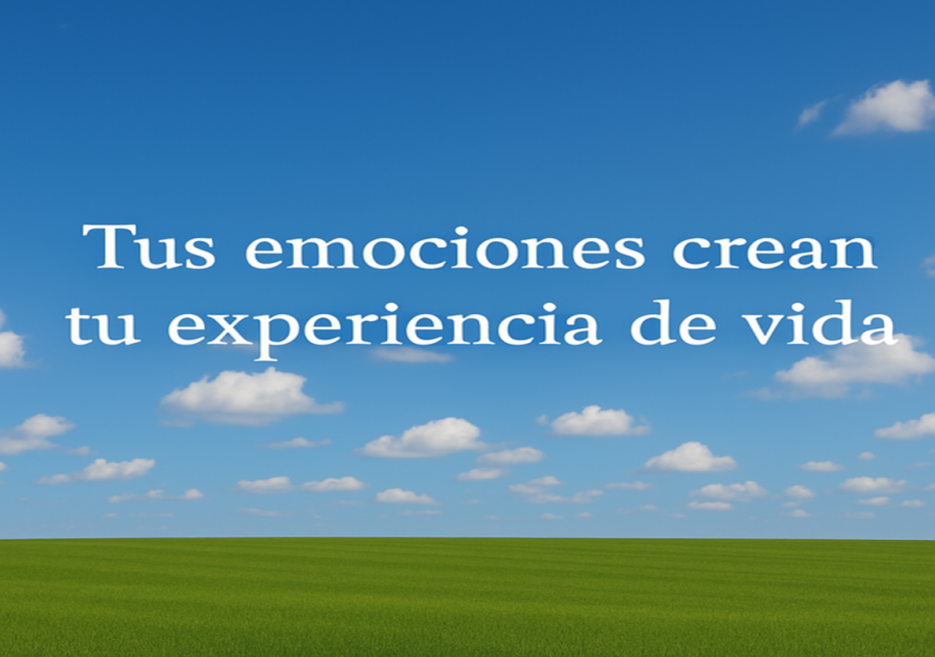 Cielo y prado verte: Tus emociones crean tu experiencia de vida,